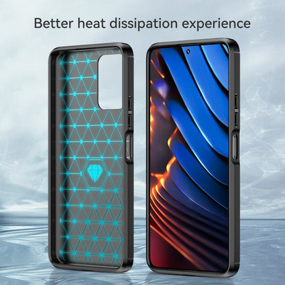 Brushed carbon fiber TPU phone case, dark with textured back and front screen protection