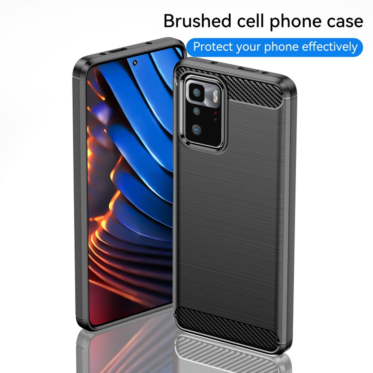 Brushed carbon fiber TPU phone case, black textured back with carbon fiber corner accents