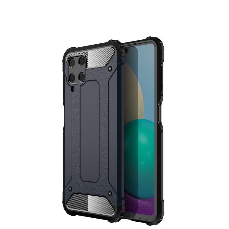 Magic Armor TPU+PC phone case in navy blue, with raised corners and camera cutouts