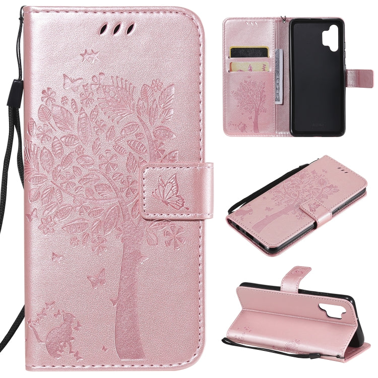 Pink PU leather phone wallet case with butterfly and flower print, card slots, flip cover, strap