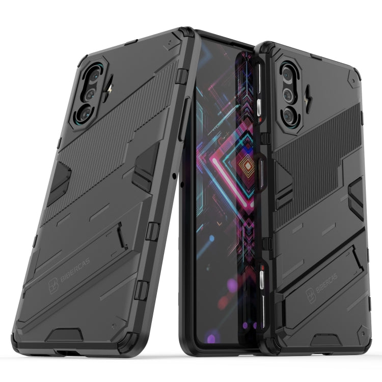 Rugged shockproof phone case, black TPU armor with front and back protection