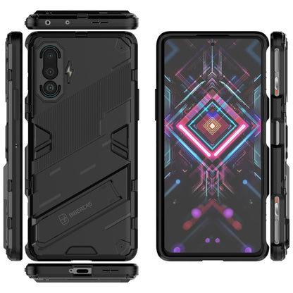 Rugged shockproof phone case set, black TPU armor with side buttons and camera cutouts