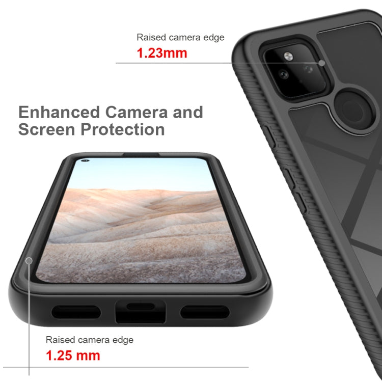 Black shockproof phone case with raised camera and screen edge protection.