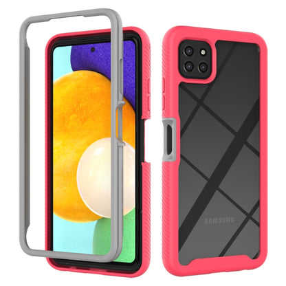 Rose red shockproof PC+TPU phone case with raised bezel and camera-ring cutout