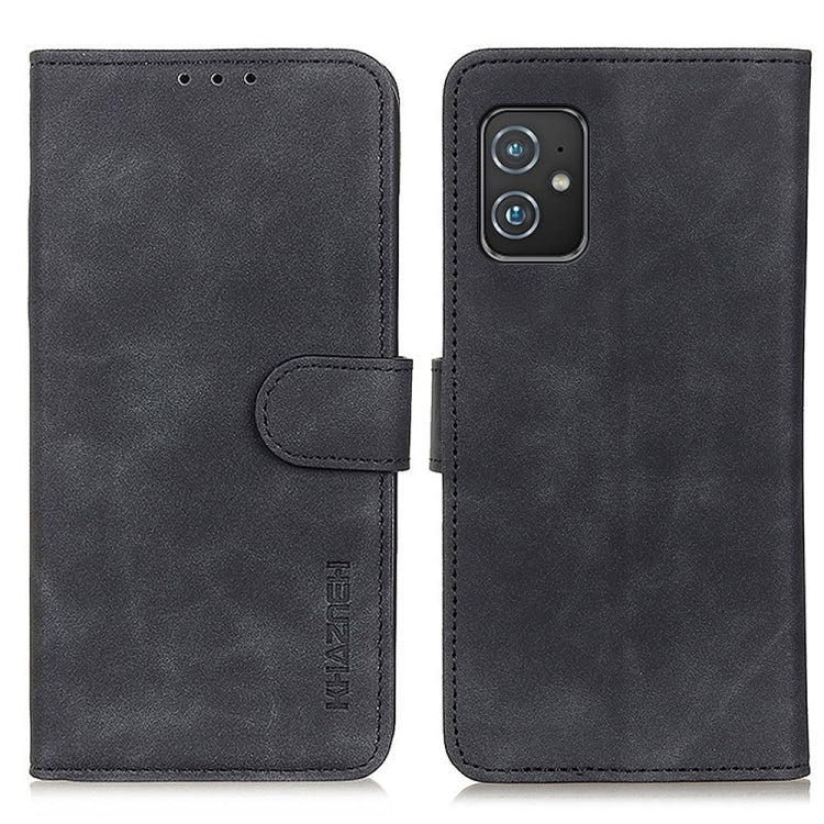 KHAZNEH black PU/TPU flip wallet case with magnetic strap and camera cutout