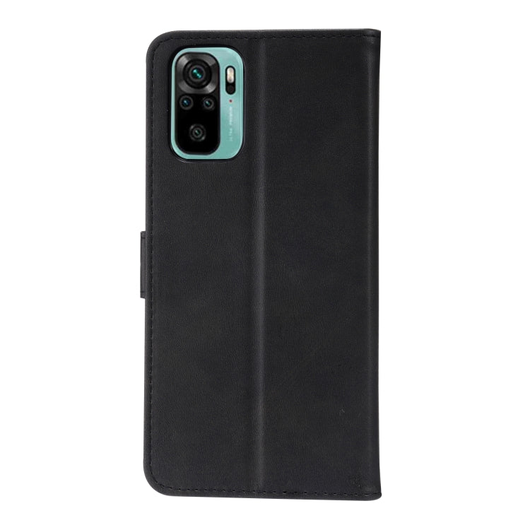 Black folio leather phone case with camera cutouts and embossed cat icon