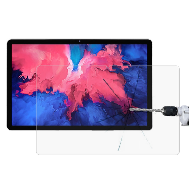 Tablet screen protector tempered glass film with rounded corners applied over display