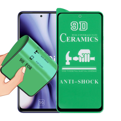 9D ceramic full-screen screen protector film with full glue, anti-shock; hand applying it