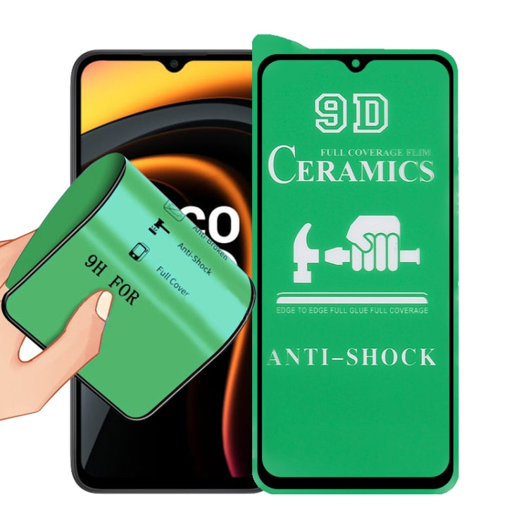 9D ceramic full-screen screen protector film with full glue, anti-shock; installation view