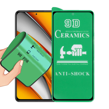 9D ceramic full-screen screen protector film with full glue, anti-shock; screen-coverage layout