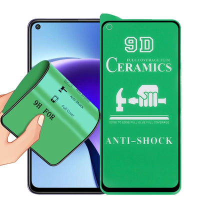 9D ceramics full-glue screen protector film, green anti-shock packaging and protector piece