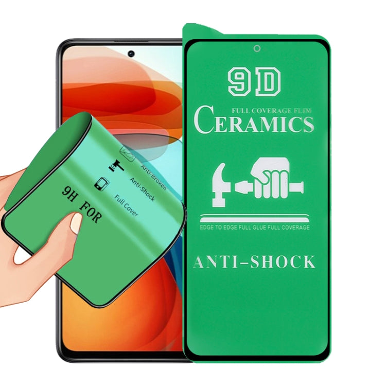 9D full-screen ceramic screen protector film, green anti-shock full-glue cover for phone