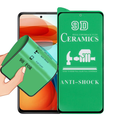 9D full-screen ceramic screen protector film, green anti-shock full-glue cover for phone