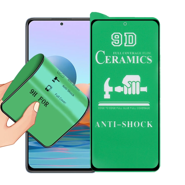 9D full-screen ceramic screen protector film in green anti-shock full-glue packaging