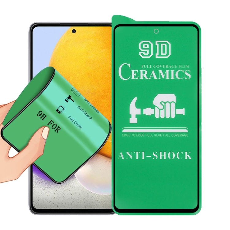 9D ceramic full-screen screen protector film with full glue, anti-shock; close installation view
