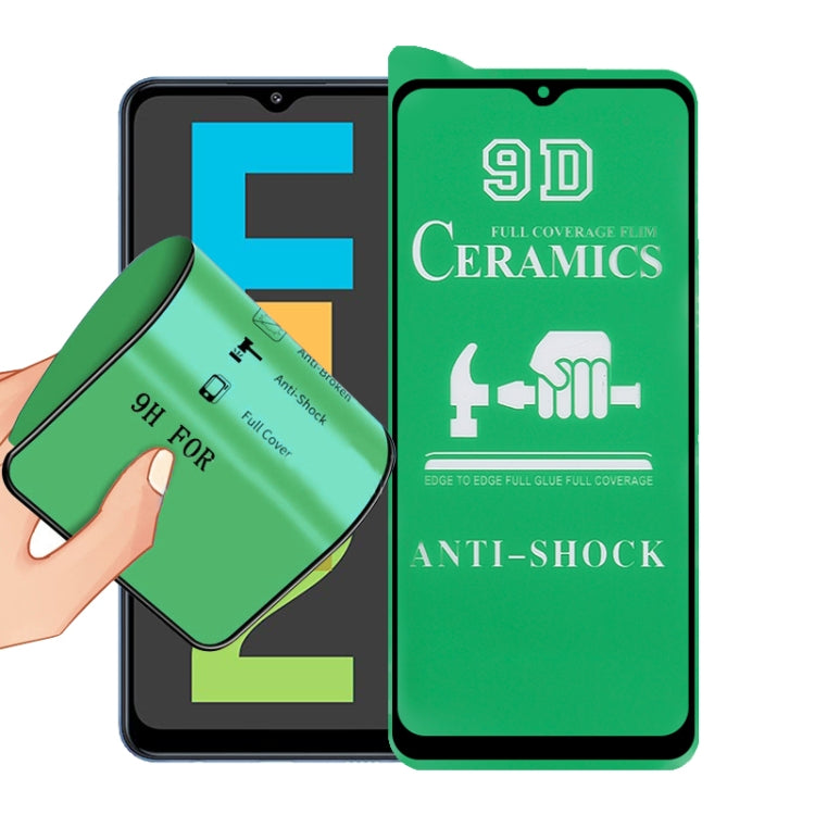 9D ceramics full-glue screen protector film, green anti-shock package and fitting piece