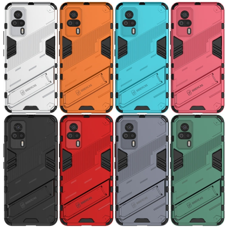 Rugged phone case in multiple colors, showing matching front bumper and textured back