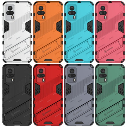 Rugged phone case in multiple colors, showing matching front bumper and textured back