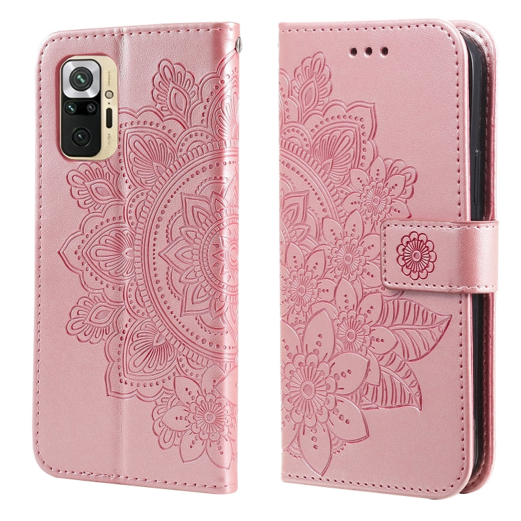 Light purple PU leather phone wallet case, embossed floral mandala with flip cover and card cutouts.