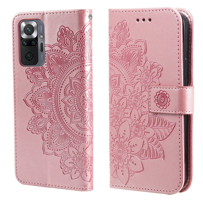 Light purple PU leather wallet case with embossed floral mandala, flip cover and magnetic strap.