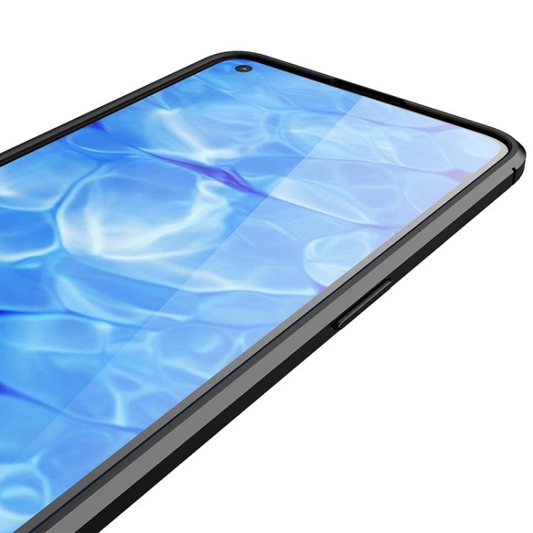 Black litchi-texture TPU case with textured edges and front display cutout opening