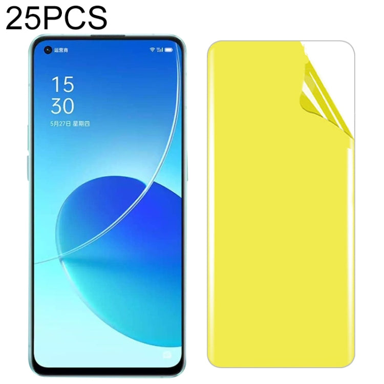 25-pack phone screen protector film, full-front coverage with yellow application sheet