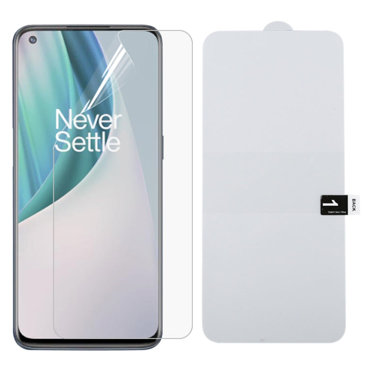 Full-screen hydrogel phone screen protector film, transparent, covers front display