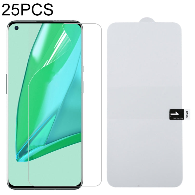 Hydrogel full-screen protector film set, clear film on smartphone with green display