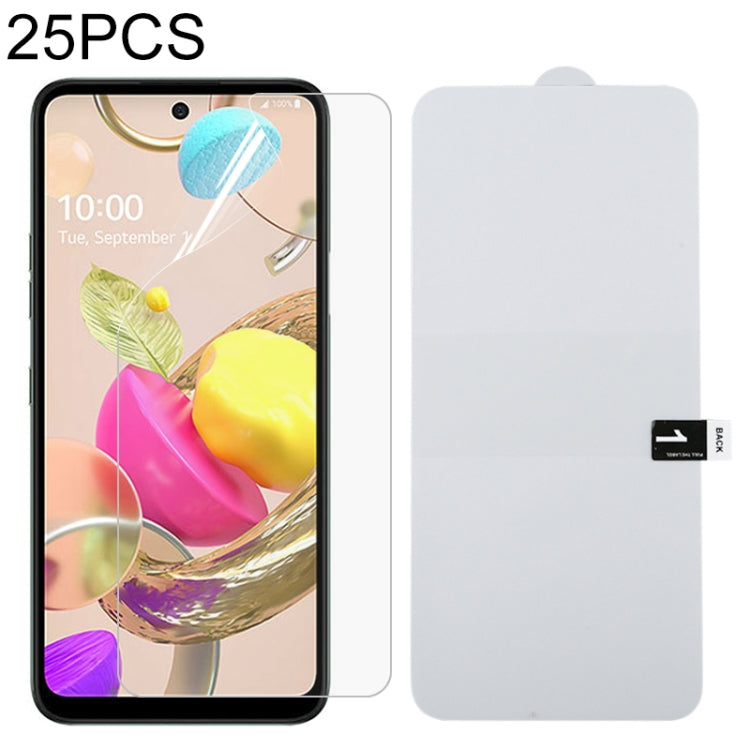 Hydrogel full-screen protector film set, clear film on smartphone with beige display