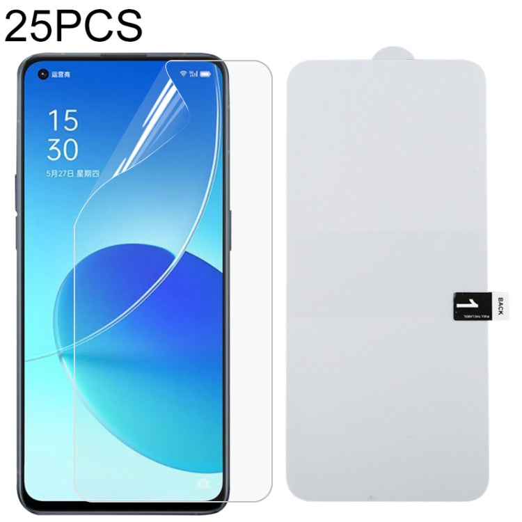 Full-screen hydrogel film screen protector, 25-pack, clear flexible film and card