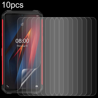 10-pack tempered glass screen protectors stacked with curved fit