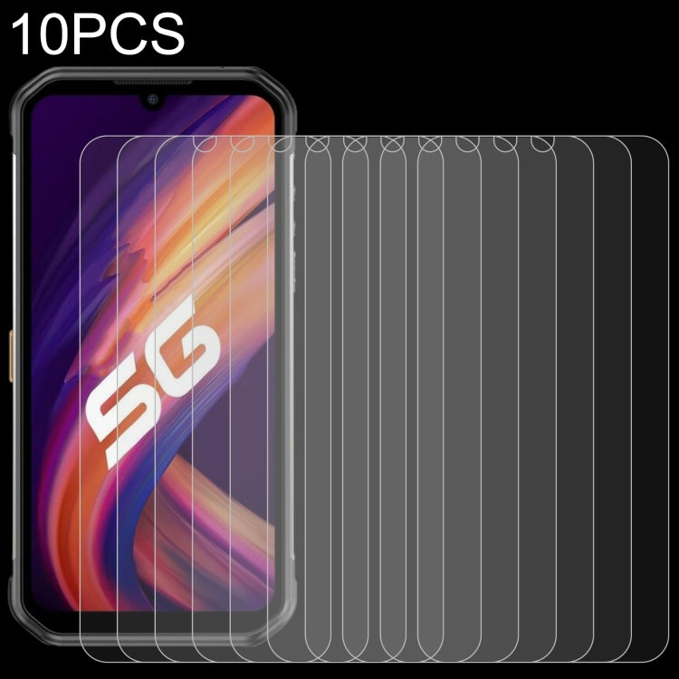 10-pack tempered glass screen protectors with clear rounded edge shapes