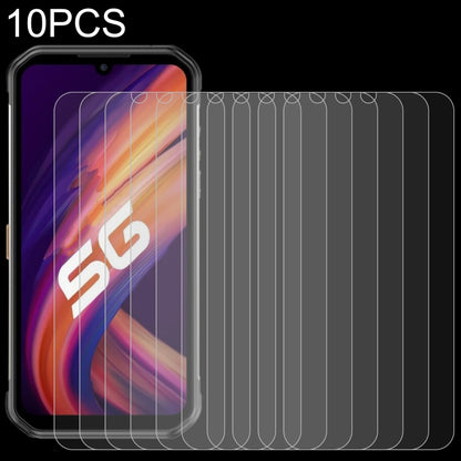 10-pack tempered glass screen protectors with clear rounded edge shapes