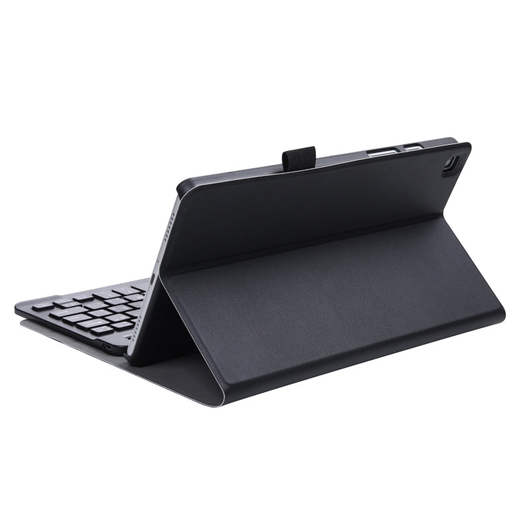 Black split Bluetooth keyboard folio case with kickstand and secure holder
