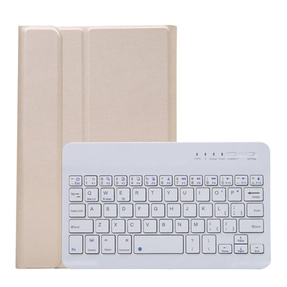 Rose gold folio tablet case with built-in Bluetooth keyboard and protective cover