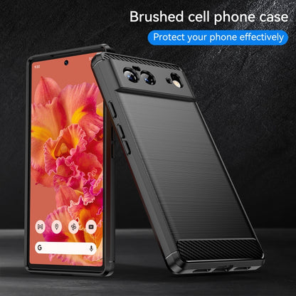 Black brushed TPU phone case with carbon-fiber pattern, front and side protection