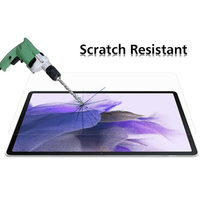 Scratch-resistant PET screen protector film for tablet, shown under impact