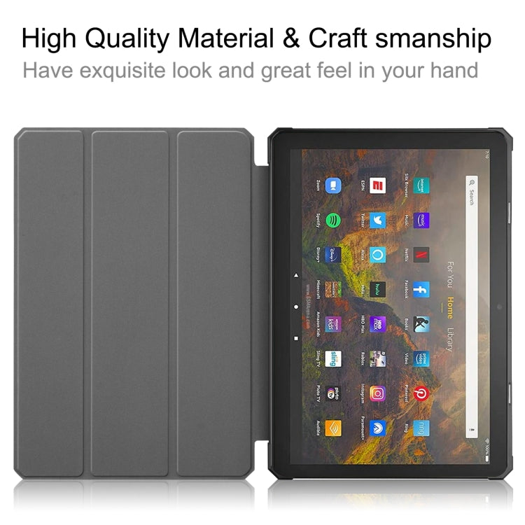 Blue folio tablet case with screen support and 3-fold cover panels