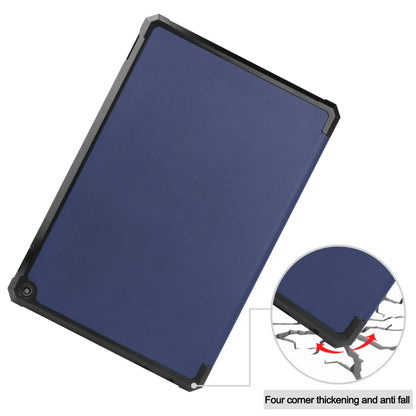 Blue tablet holster case with reinforced corner protection and slim TPU shell