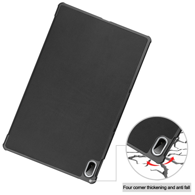 Black leather tablet case with reinforced corners and camera access cutouts