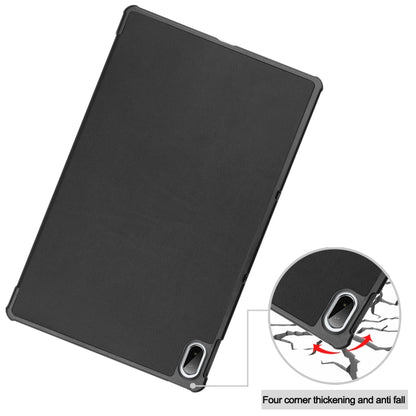 Black leather tablet case with reinforced corners and camera access cutouts