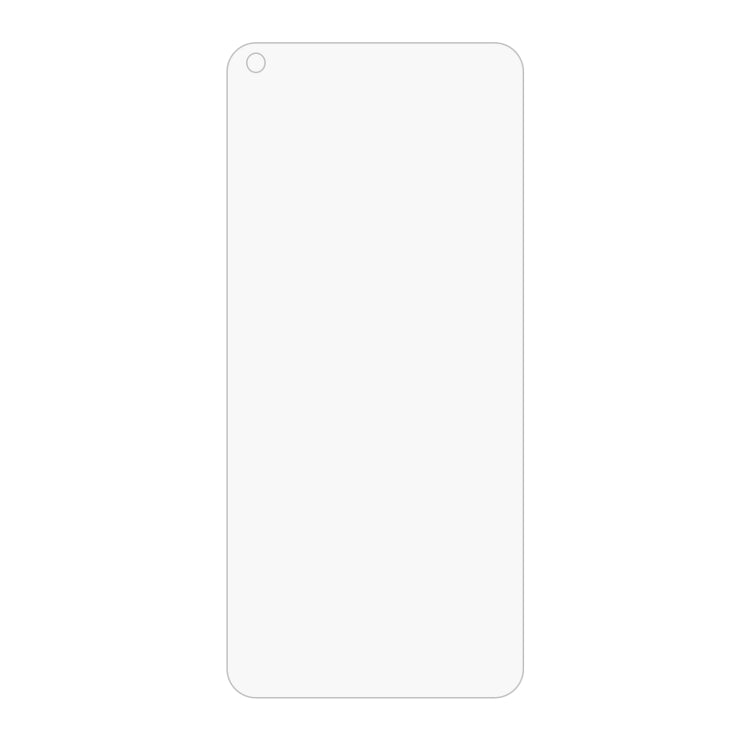 Tempered glass screen protector sheet with rounded 2.5D edges for a smartphone.