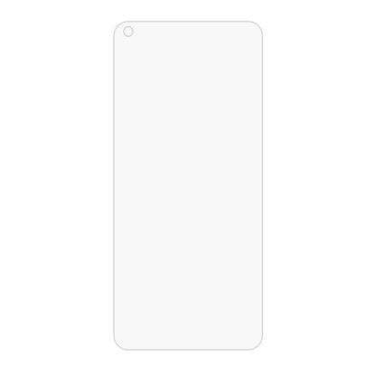Tempered glass screen protector sheet with rounded 2.5D edges for a smartphone.