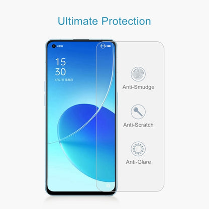 Tempered glass screen protector for smartphone with anti-smudge, anti-scratch, anti-glare features.