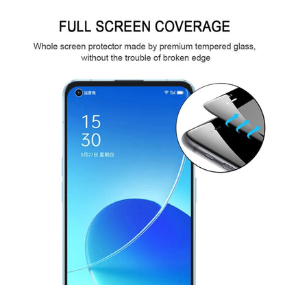 Tempered glass screen protector with full-screen coverage on smartphone display