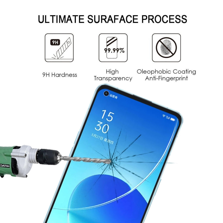 Tempered glass screen protector showing anti-fingerprint and 9H hardness