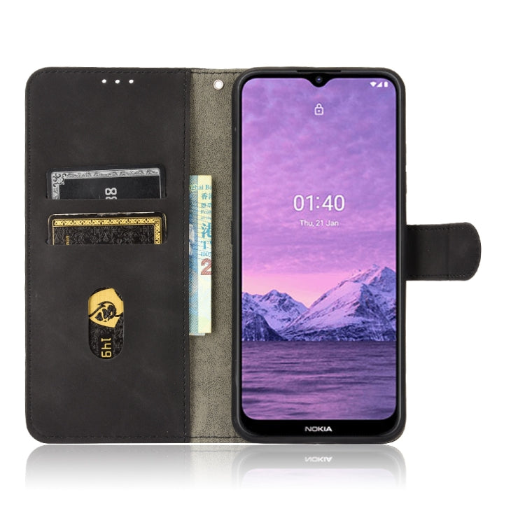 Black horizontal flip wallet case with card slots and holder, showing phone camera cutout