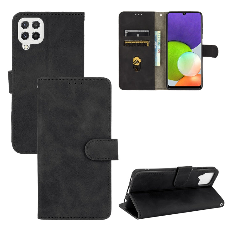 Black horizontal flip wallet phone case with magnetic buckle and card slots