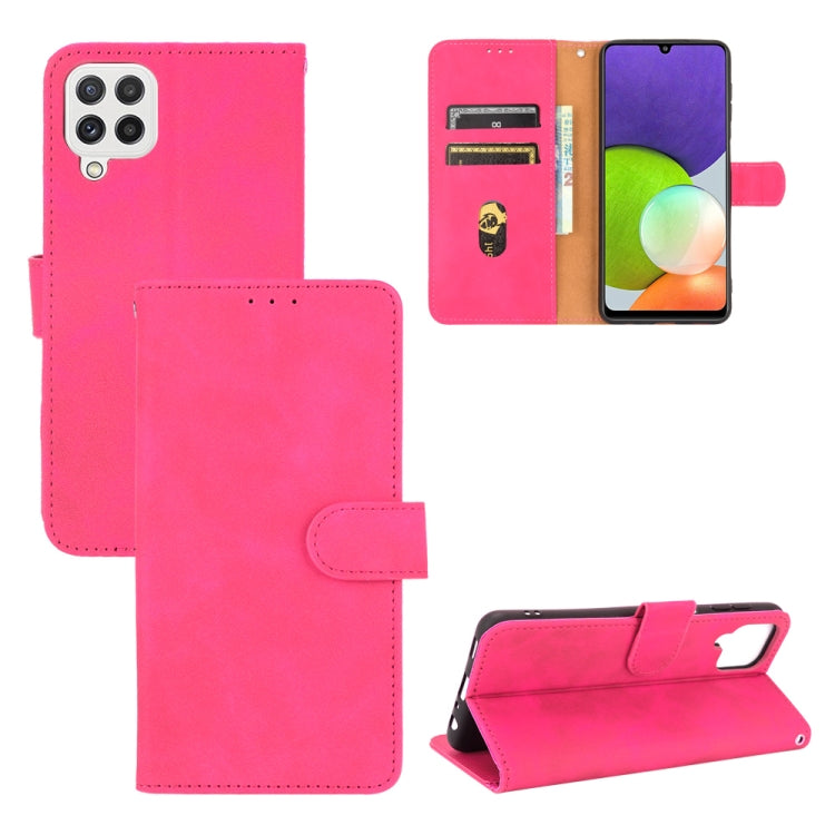 Rose red horizontal flip wallet phone case with magnetic buckle and card slots