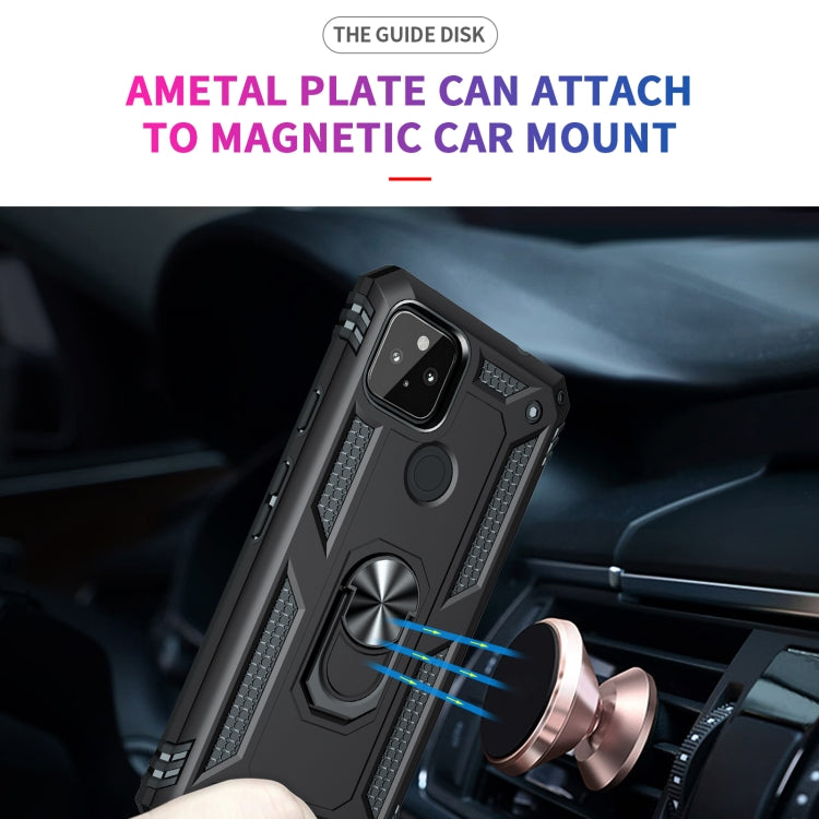 Black phone case with metal ring plate for magnetic car mount